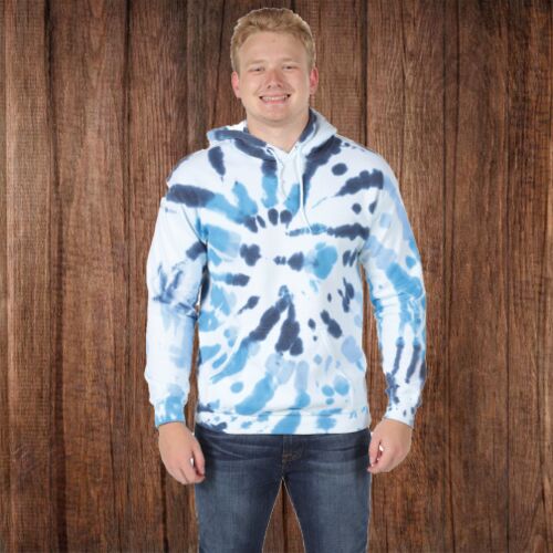 TD977 Adult Tie-Dyed Hooded Sweatshirt Thumbnail